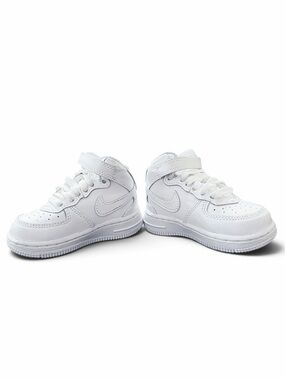 Nike Air Force 1 Mid 'Triple White" Toddler Shoes Size 4C Never Worn